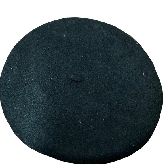 Vintage Jhats 100% Wool Beret Hat Paris Black One Size - Picture 1 of 4